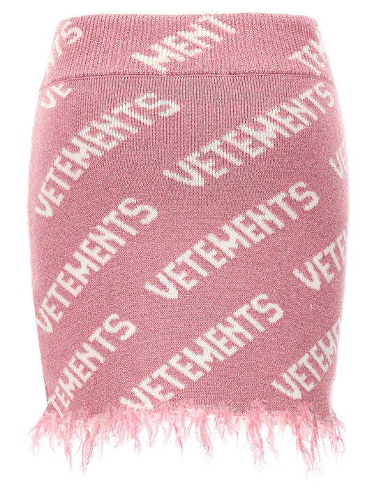 Vetements Multicolor Viscose Long Skirt