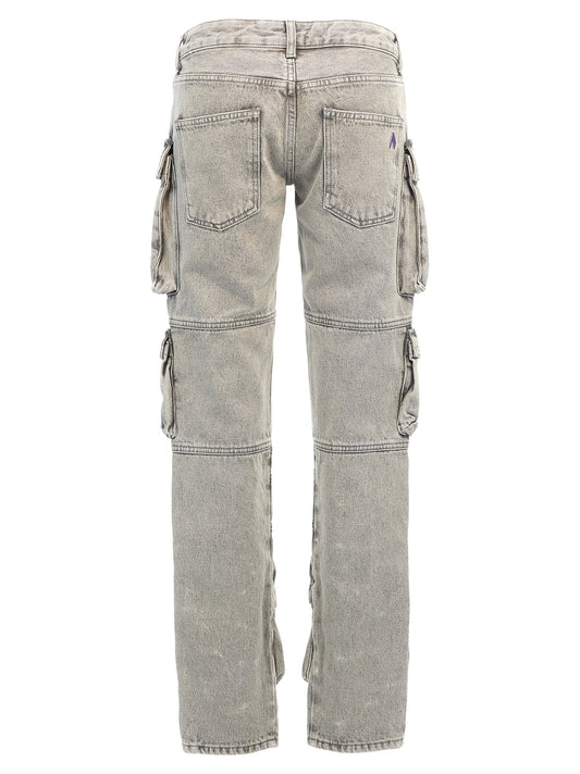 The Attico Gray Cotton Cargo Pants