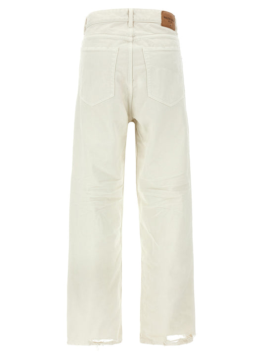 Balenciaga White Cotton Jeans Denim