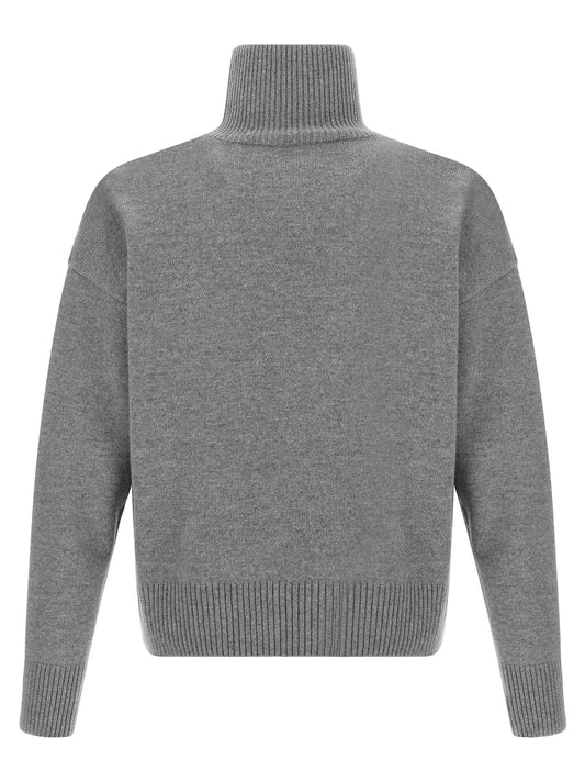 Ami Paris Gray Wool Cardigan