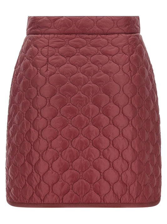 Moncler Bordeaux Polyamide Long Skirt