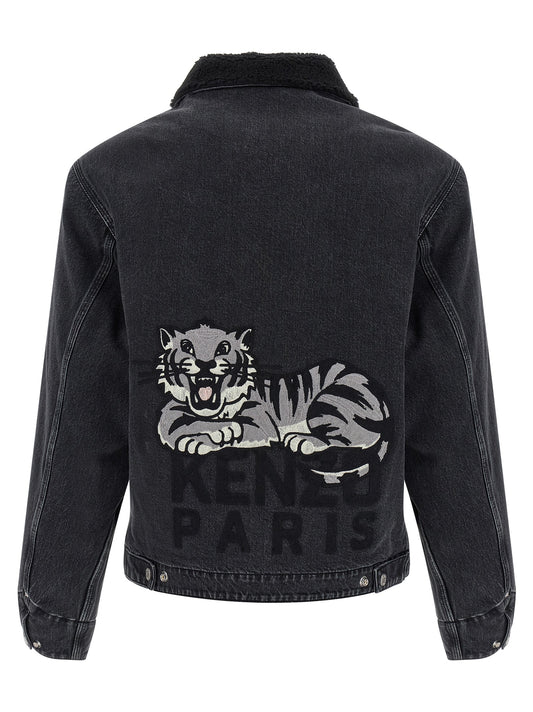 Kenzo Black Cotton Denim Jacket
