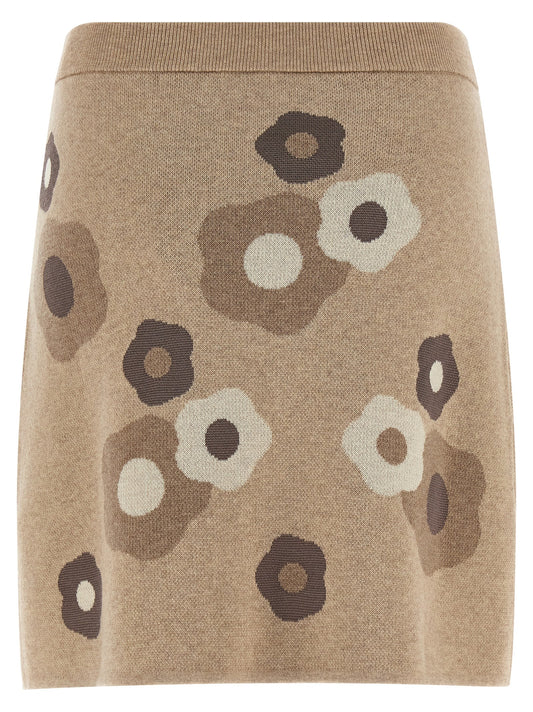 Kenzo Beige Wool Long Skirt