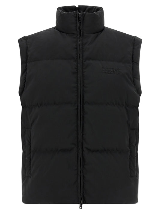 MM6 Maison Margiela Black Polyester Full-Length Jacket