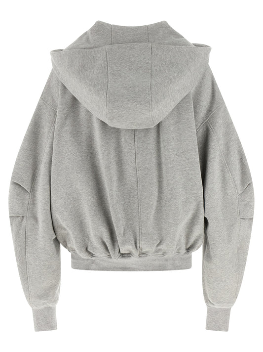 The Attico Gray Cotton Sweatshirt