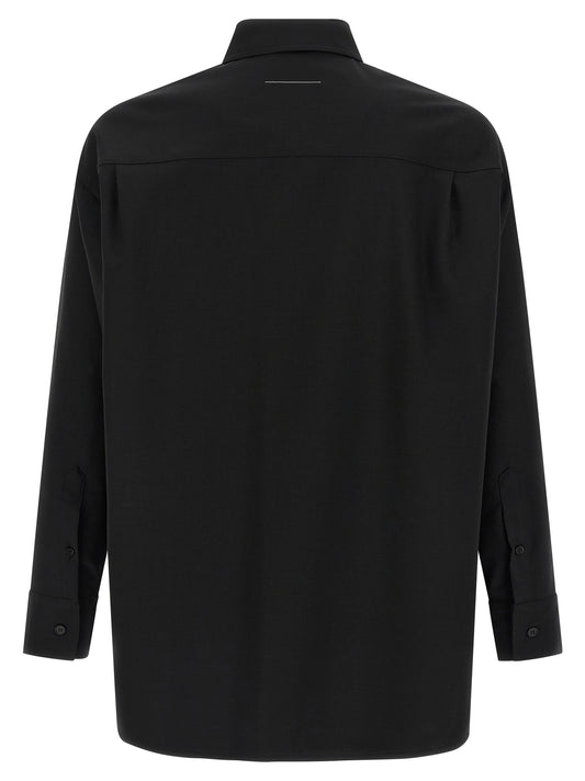 MM6 Maison Margiela Black Polyester Blouse