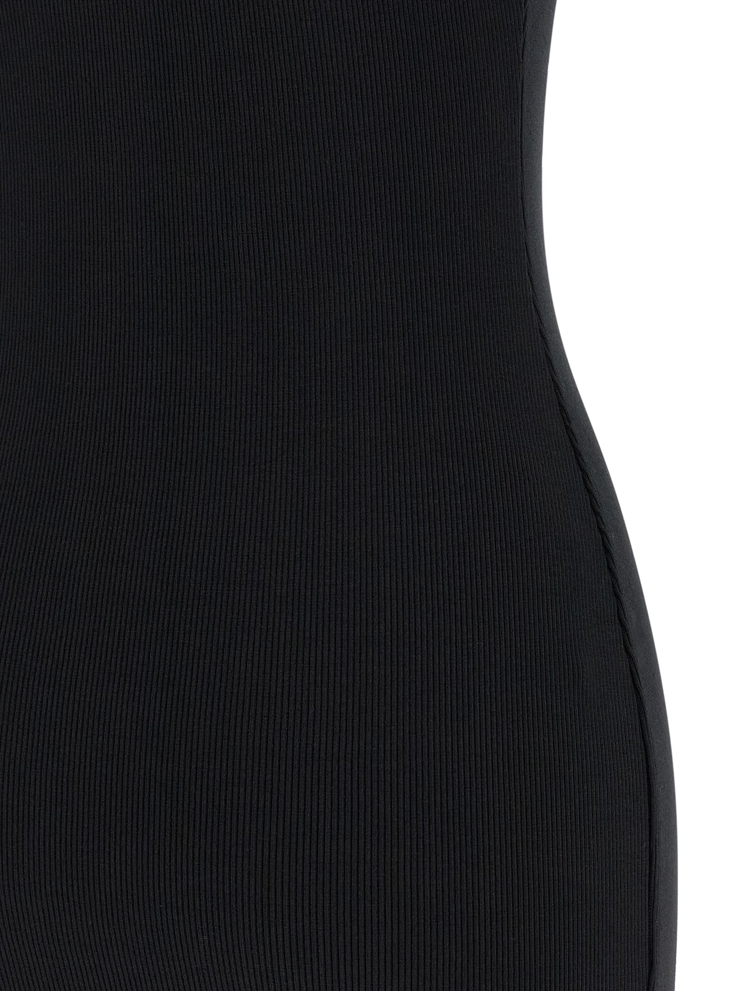 Off-White Bicolor Cotton Short Dress