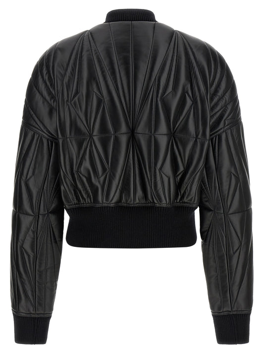 Rick Owens Black Lamb Leather Leather Jacket