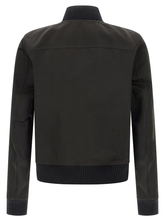 Rick Owens Black Polyester Bomber
