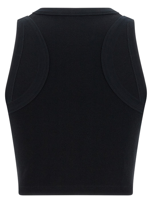 Givenchy Black Cotton Sleeveles T-Shirt
