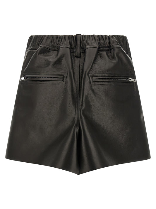 Rick Owens Black Calfskin Long Skirt