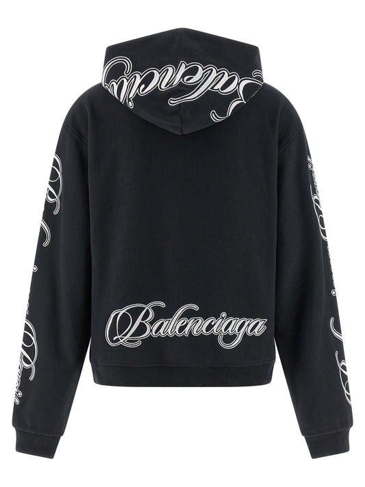 Balenciaga Black Cotton Sweatshirt