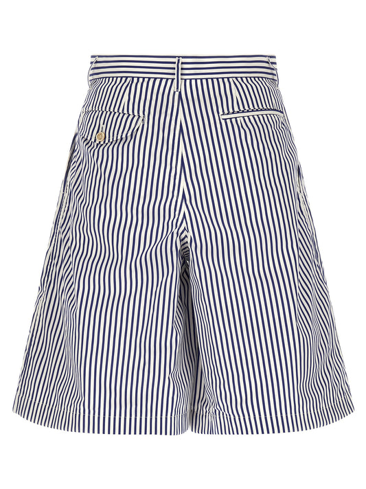 Comme Des Garçons Blue Cotton Bermuda Shorts