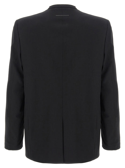 MM6 Maison Margiela Black Polyester Blazer