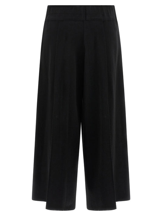 Issey Miyake Black Cotton Casual Pants