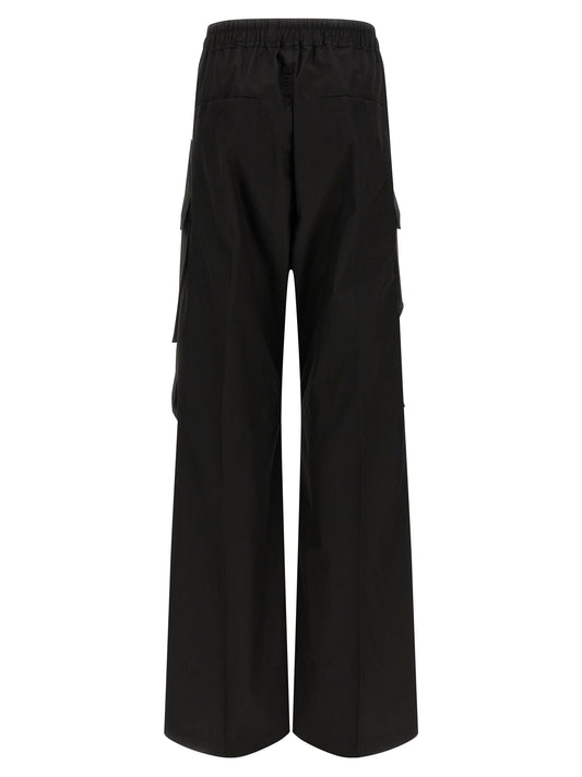 Rick Owens Black Cotton Cargo Pants