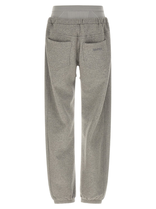 The Attico Gray Cotton Joggers (Workout Pants)