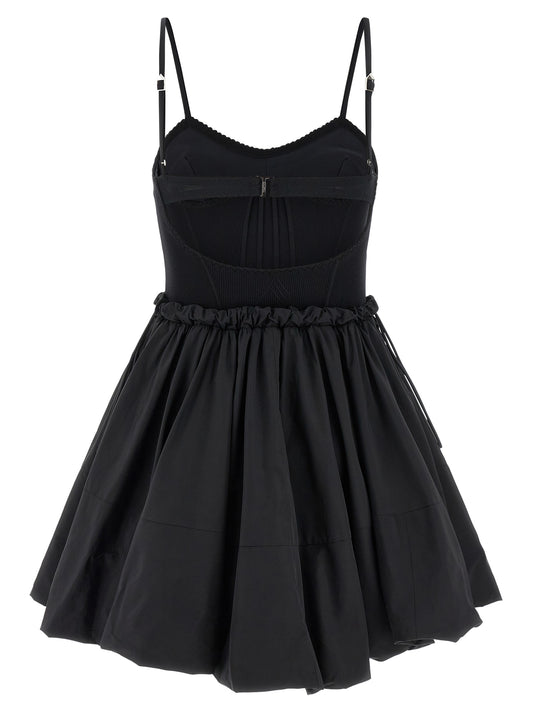 The Attico Black Polyamide Short Dress