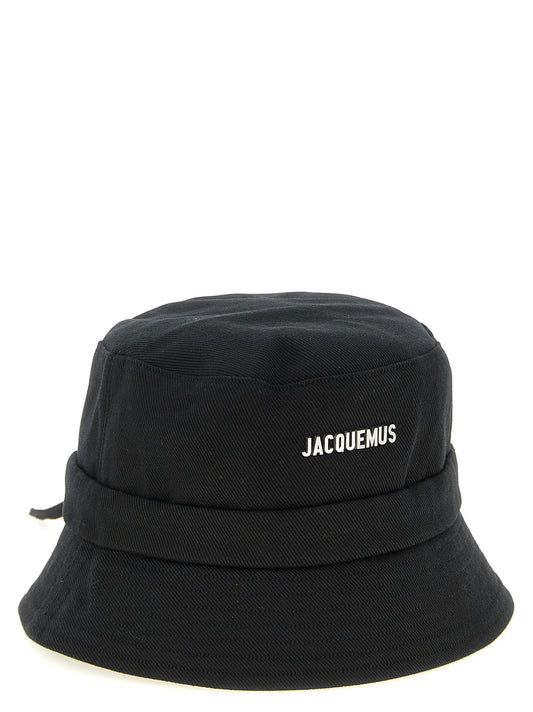 Jacquemus Black Cotton Bucket Hat