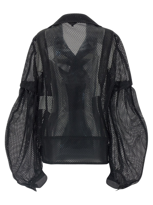 Comme Des Garçons Black Polyester Biker Jacket