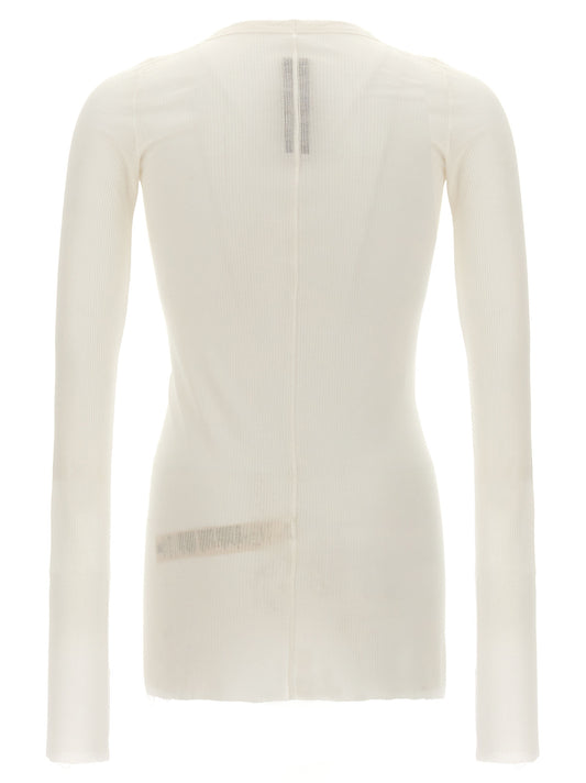 Rick Owens White Viscose T-Shirt