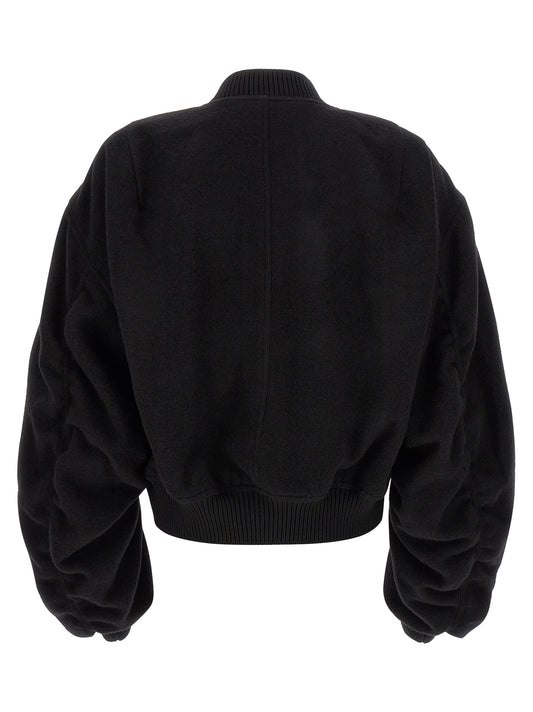 Rick Owens Black Virgin Wool Bomber