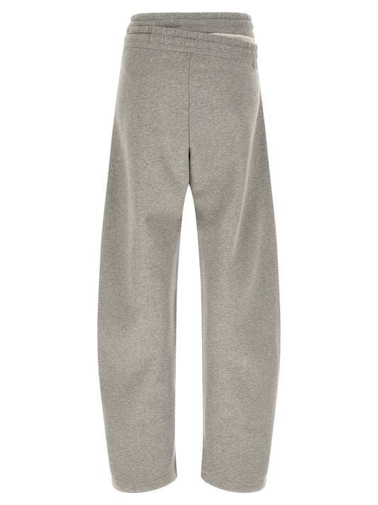The Attico Gray Cotton Casual Pants