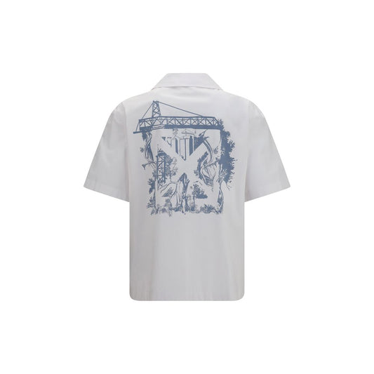 Off-White White Cotton Pattern Shirt