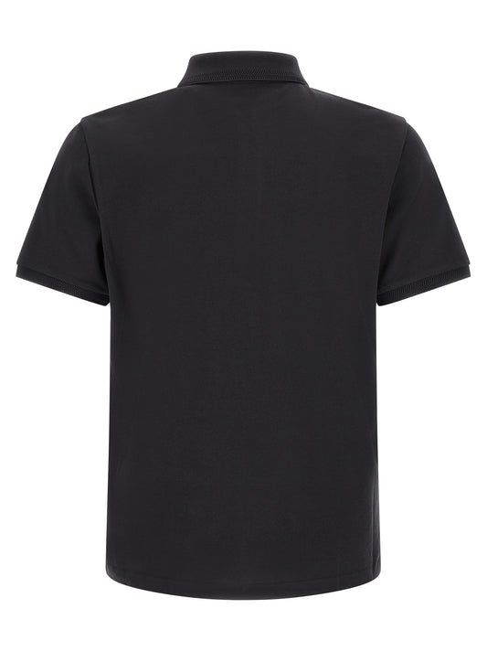 Moncler Blue Cotton Polo Shirt