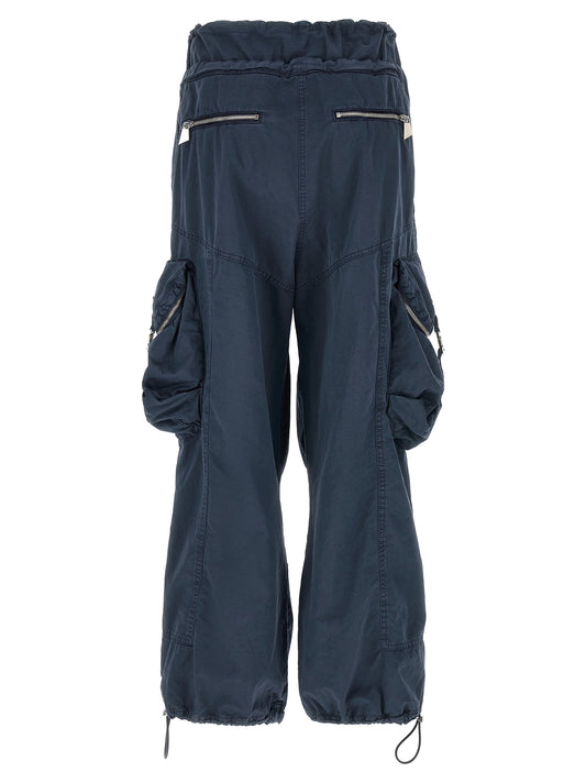 The Attico Blue Cotton Cargo Pants