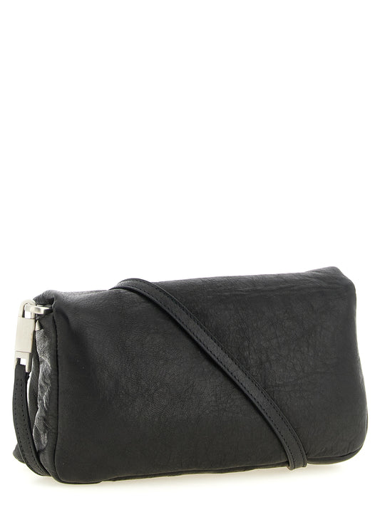 Rick Owens Black Lamb Leather Clutch Bag