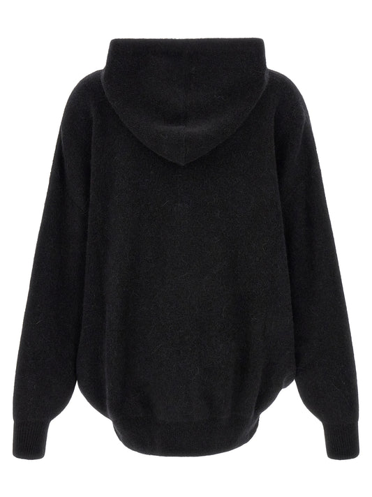 Rick Owens Black Marabou Sweatshirt