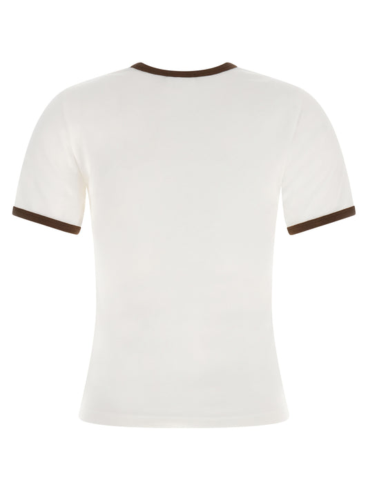 Courrèges Brown Cotton T-Shirt
