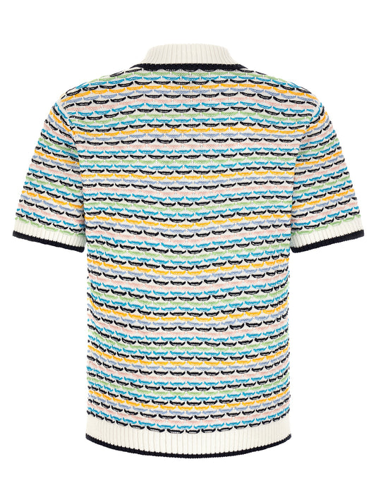 Casablanca Multicolor Cotton Polo Shirt
