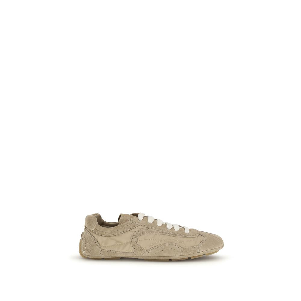 Prada Beige Lamb Ovis Aries Athletic Sneakers