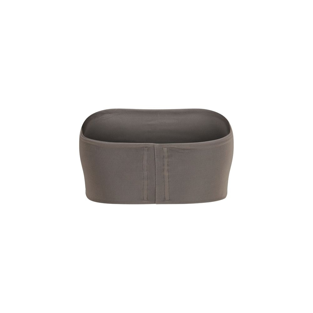 Rick Owens Gray Viscose Sleeveles T-Shirt