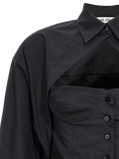 The Attico Black Cotton Blouse