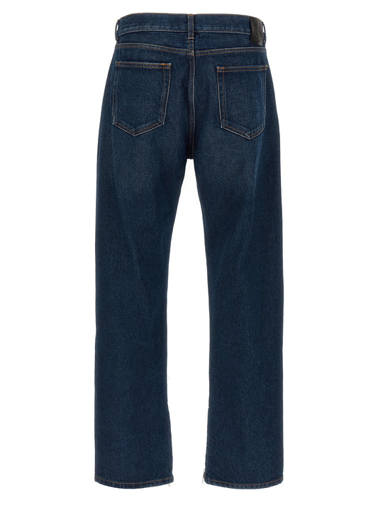 Off-White Blue Cotton Jeans Denim