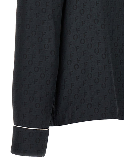 Off-White Black Silk Blouse