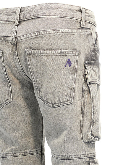 The Attico Gray Cotton Cargo Pants
