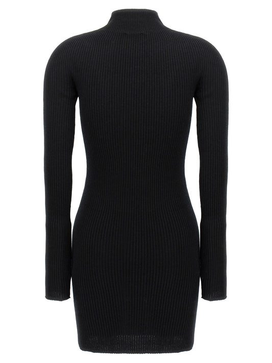 Courrèges Black Cotton Short Dress