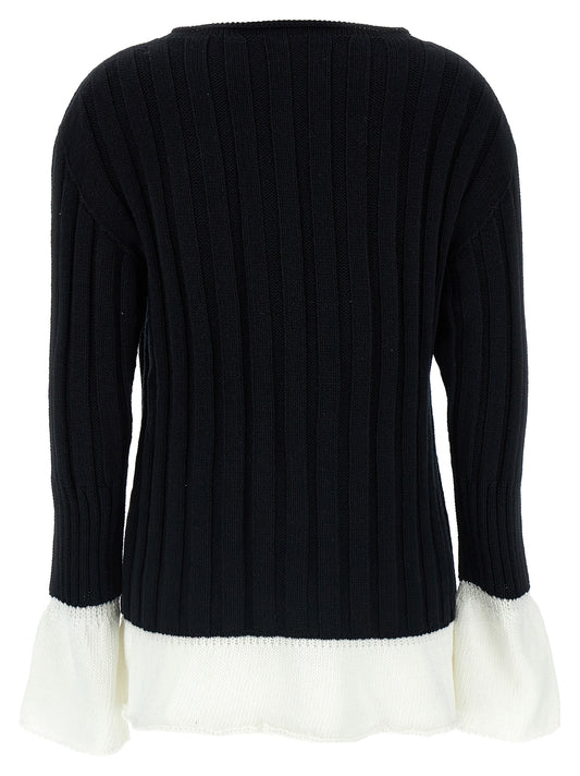 Issey Miyake Bicolor Cotton Cardigan