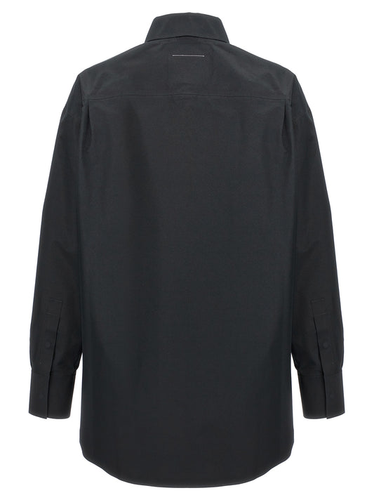 MM6 Maison Margiela Black Polyester Blouse
