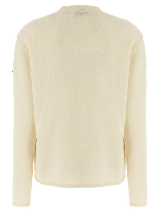 MONCLER GENIUS White Wool Cardigan