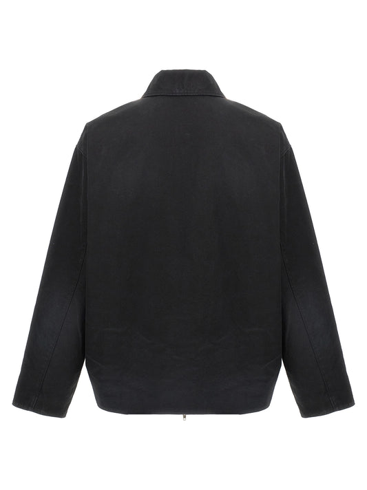 Balenciaga Black Cotton Full-Length Jacket