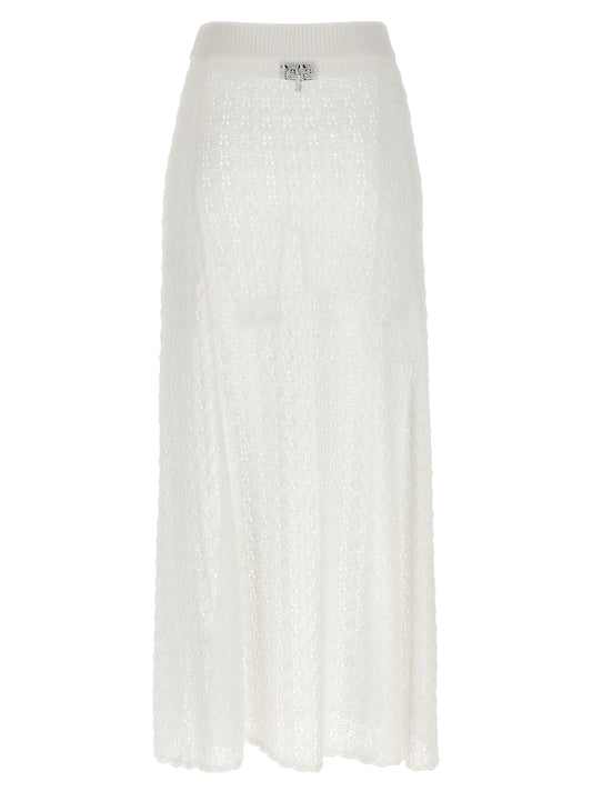 Ganni White Polyamide Mini Skirt