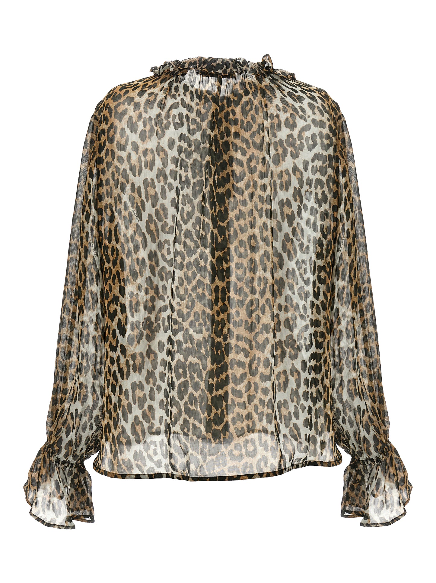 Ganni Brown Viscose Blouse