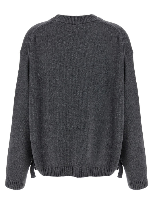 Ganni Gray Wool Cardigan