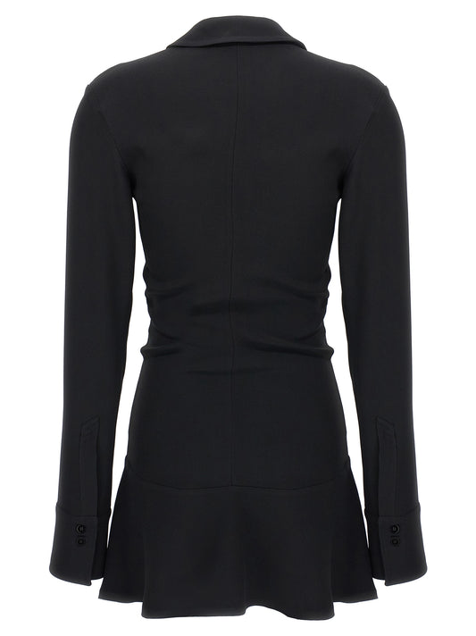 The Attico Black Marabou Short Dress
