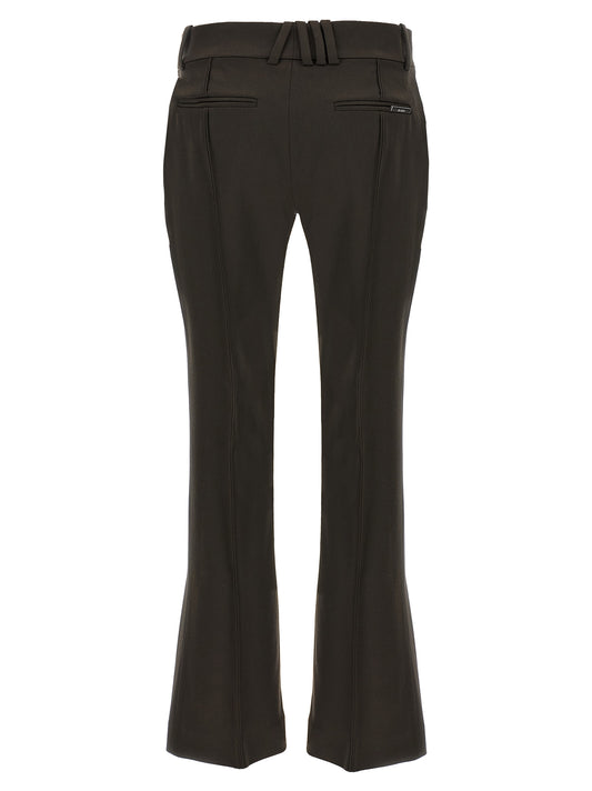 The Attico Brown Virgin Wool Flared Pants